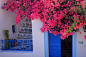 希腊的蓝白小镇