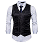 Cyparissus Mens Business Suit Vest Waistcoat Men's Dress Vest or Tuxedo Vest (M, Black)