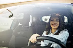 汽车,女人,在活动中,汽车内部,波兰,交通,汽车共享,欢乐,仅女人,仅一个女人