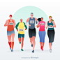 Marathon race Free Vector