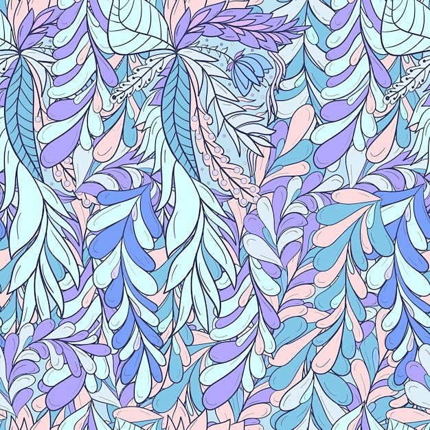 叶子树叶无缝花纹矢量图设计素材