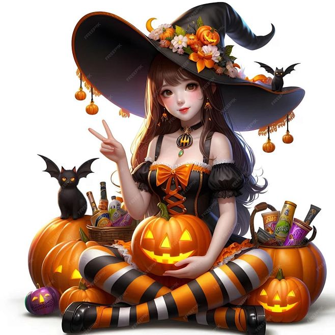 Halloween witch girl...