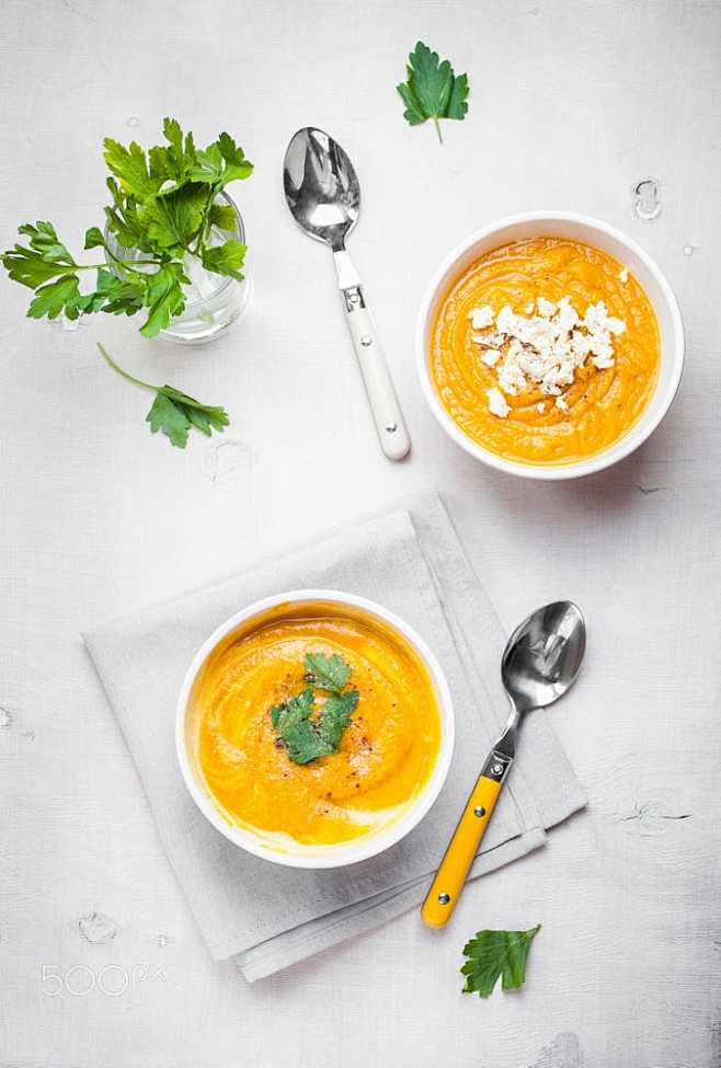 Pumpkin soup with pa...