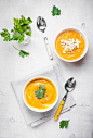 Pumpkin soup with parsley background by Elena Yeryomenko on 500px