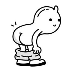 45吉祥物 ip形象 拟人物品 可爱 搞笑 涂鸦 黑白简笔画 插画 漫画 卡通