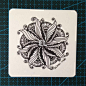 EL原创手绘作品  黑白插画 图案 曼陀罗 手绘 中性笔绘画 zentangle  mandala  线描  平面构成 禅绕画 禅陀罗 缠绕画  钢笔画 画画