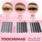 20D+40D+50D Lash Clusters 300pcs C+D Mix Curl Individual Lashes 8-16mm DIY Lash Extension by TOOCHUNAG