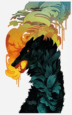 狼和烟矢量图高清素材 png 设计图片 免费下载 页面网页 平面电商 创意素材 png素材