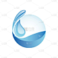 水标志图标符号矢量