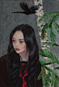 No.350 #本土插画师推荐# 来自@小绘TEON 的插画作品。在你眼里像星星在夜色里。 ​​​​