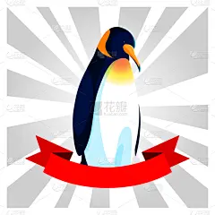 贺卡,缎带,企鹅,深的,气候,寒冷,濒危物种,环境,环境保护,霜