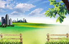 生态城市都市生活海报背景高清素材 页面 设计图片 免费下载 页面网页 平面电商 创意素材