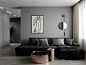 CGI: Living & Dining : Living room with Kitchen Interior design and 3d renderings