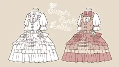 画师なななのか 动漫 插画 人物 萝莉 洋服 洛丽塔 洋装 Lolita 设计