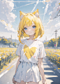#AI 黄色猫猫（ - Noir的插画