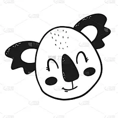 可爱的考拉为托儿所版画