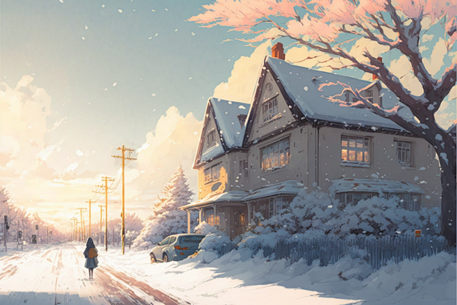 雪后的阳光_恰克飞鸟one__插画师作品...