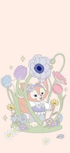 达菲七宝浪漫花朵春日壁纸 ​​​