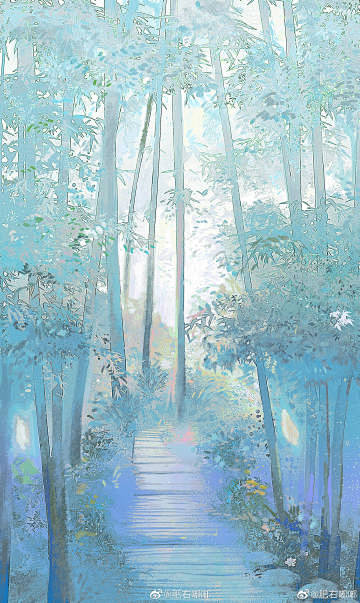 整理了下画过的蓝绿调... - @肥右嘟...