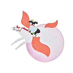 儿童房墙面led灯画立体发光公主房氛围装饰画卡通飞马女孩壁画灯-淘宝网