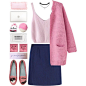 #pink #pinkladies #grease #chiaraferragni #skirt #croptop #cardigan #mac #macbook #stila #condoms #fillers #clean #2columns #lush #organized
挺少女可爱的穿搭，这外套要换