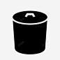 垃圾桶篮子垃圾桶圆形图标 平面电商 创意素材