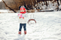 Free photo little girl in a winter park