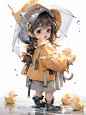 AI盲盒设计 | 雨天和小黄鸭
