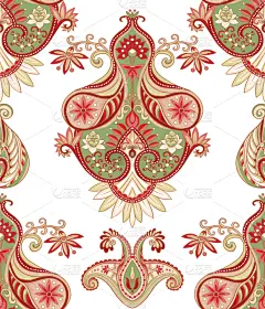 pattern with traditional paisley floral