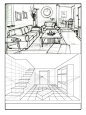 Dibujo de espacios perspectiva 1 un punto de fuga