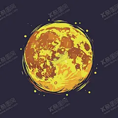 可爱月亮卡通绘画儿童插画 【酷图网】卡通,月亮,明月,月,月球,星星,星球,亮晶晶,闪闪发光,免抠素材,矢量,简笔画,儿童画,儿童插画,插画,蜡笔画,logo,图标