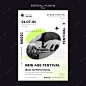 Free PSD vertical poster for new age music festival