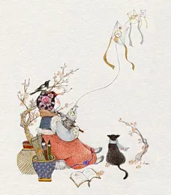 手绘插画2：快乐的童年、温暖的故乡，都在这些手绘插画里