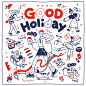 Good holiday : graphic design, design, character, illustration, holiday, pattern, patterndesign, illust