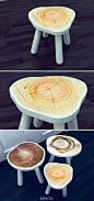 俄罗斯设计师 Vladislav Zhukovets出品的stool，板凳的凳面没有油漆处理，是为了制作出一个自然的、温暖的凳子，自然的纹理就是伟大的设计