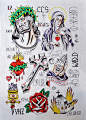 various tattoo flash on Illustration Served