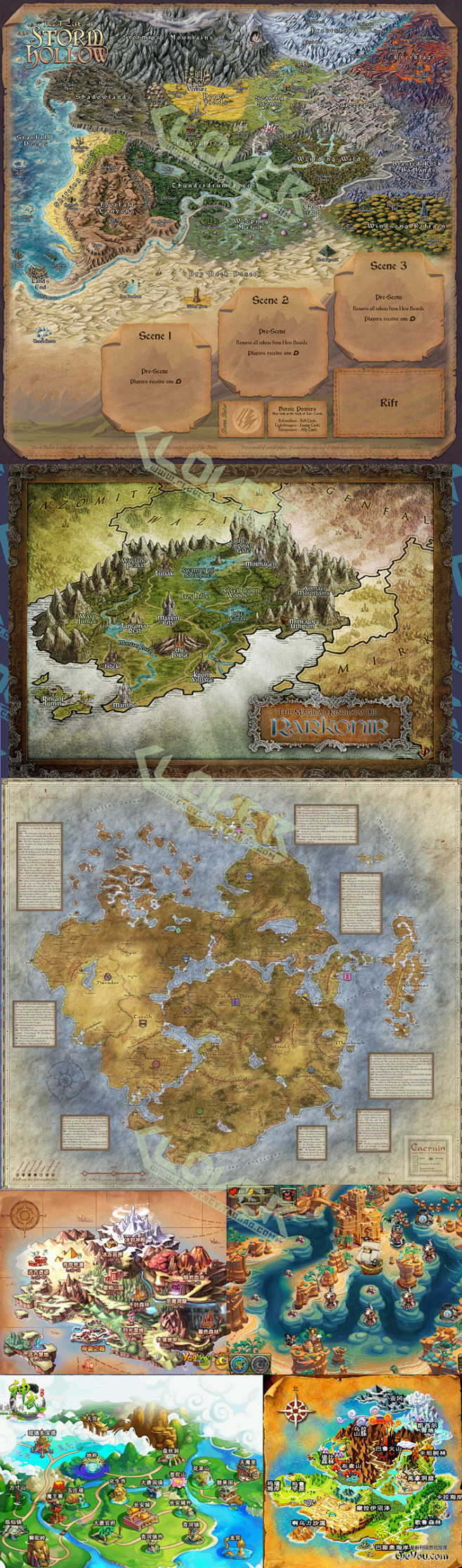 游戏美术地图设计参考素材 游戏CG地图 ...