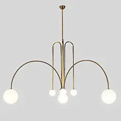 ZHISHU 8-Light Geometrical / Industrial / Novelty Chandelier Ambient Light Painted Finishes Metal Glass New Design 110-120V / 220-240V Warm White / White