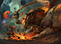 mobile game poster, luc pinkey : Wukong team vs Ox Demon king