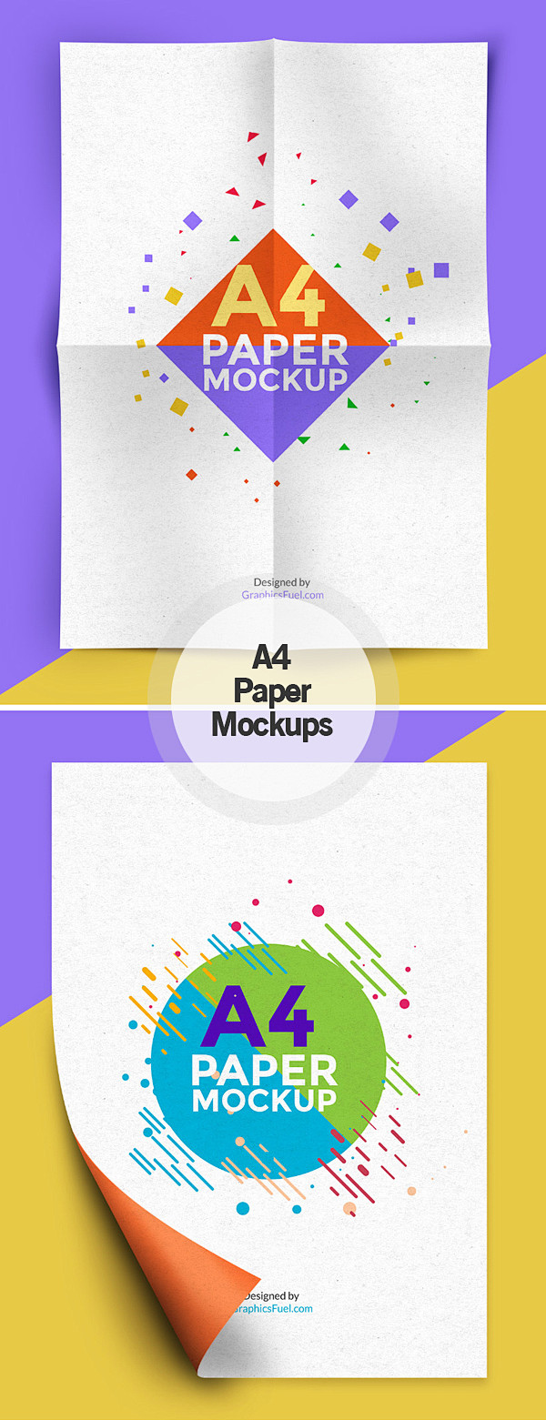 Free A4 Paper Mockup...