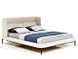 Double bed with high headboard JOYCE NICHE BED by Wittmann