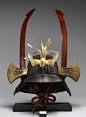 头盔，战斧与凤凰的装饰，Date/Period: 1825-1875, late Edo ​​​​