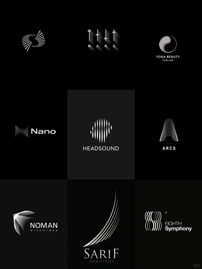 极简潮流线条logo | 流量密码