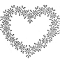 Free Hand Embroidery Flowers Patterns | Daisy Heart Border Embroidery Transfer Pattern