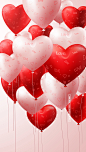 [美工云]-Valentine's-Day情人节心形气球唯美超清图：