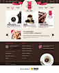 蛋糕和咖啡店铺的网站模板设计欣赏，来源自黄蜂网http://woofeng.cn/webcut