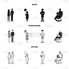 性格,计算机图标,头像,可爱的,丈夫,姐妹,兄弟,家庭,设计,休闲