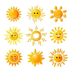 手绘太阳  - 源文件下载【酷图网】萌趣,可爱,卡通,手绘,太阳,阳光,黄色,表情包,手绘太阳,太阳表情包,卡通太阳,儿童节,火焰,简约,图标,元素,温暖,幼儿绘画,幼儿园,太阳图案,幼儿园装饰