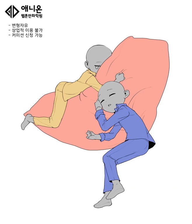 【双人动作参考】一些人物动作绘画素材，马...