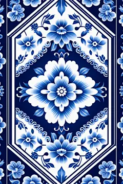 青花瓷图形背景图